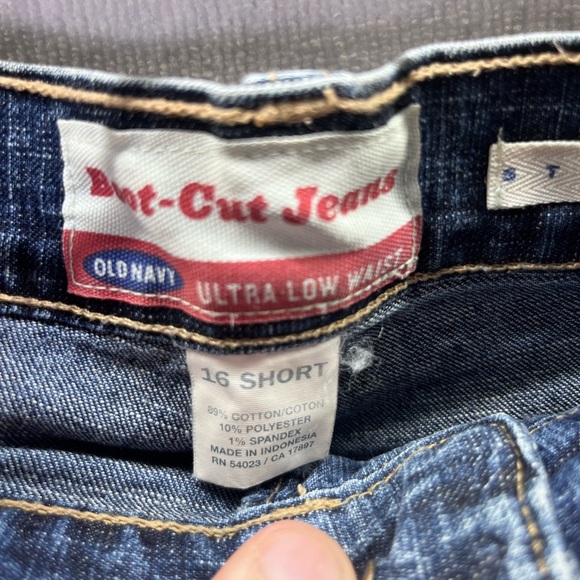 Old Navy Y2K vintage Ultra Low Waist Bootcut Jeans Womens 16 Short Denim 2126 - Picture 2 of 10